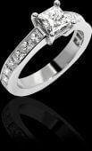 Stunning Diamond Solitaire Ring with Diamond Shoulder