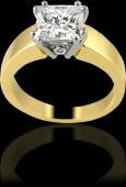 Gold Diamond Solitaire Ring