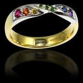 Multi Coloured Stone Dress Ring