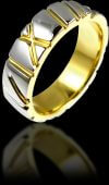 Palladium Skinned Gold Wedding Ring