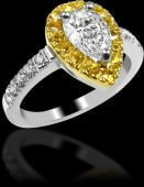 Yellow Sapphire Cluster Ring